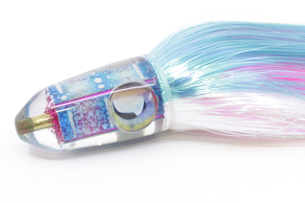 Ganku Lures "Glow Squidbob" Blue S&P Cuttlefish Bullet 10" 7oz Strobez Ice Blue-White