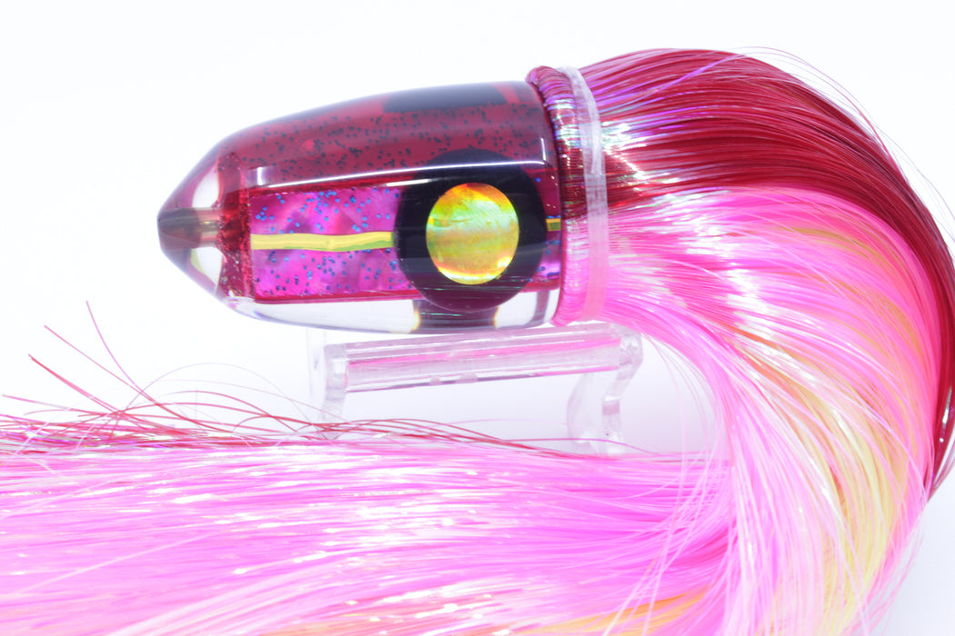 Ganku Lures Red-Pink "Monkey" Bumbucha Bullet 9"+ 7oz Strobez Red-Pink