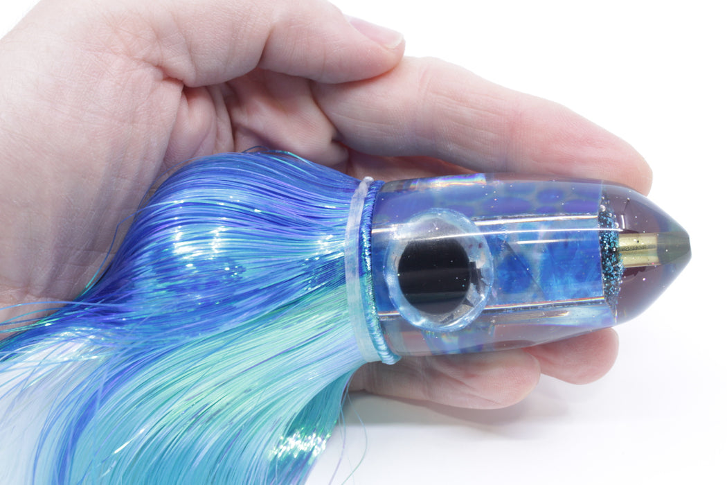 Ganku Lures "Pelagic Trigger V2" Blue Dot MOP Bumbucha Bullet 9"+ 7oz Strobez Royal Blue-Ice Blue