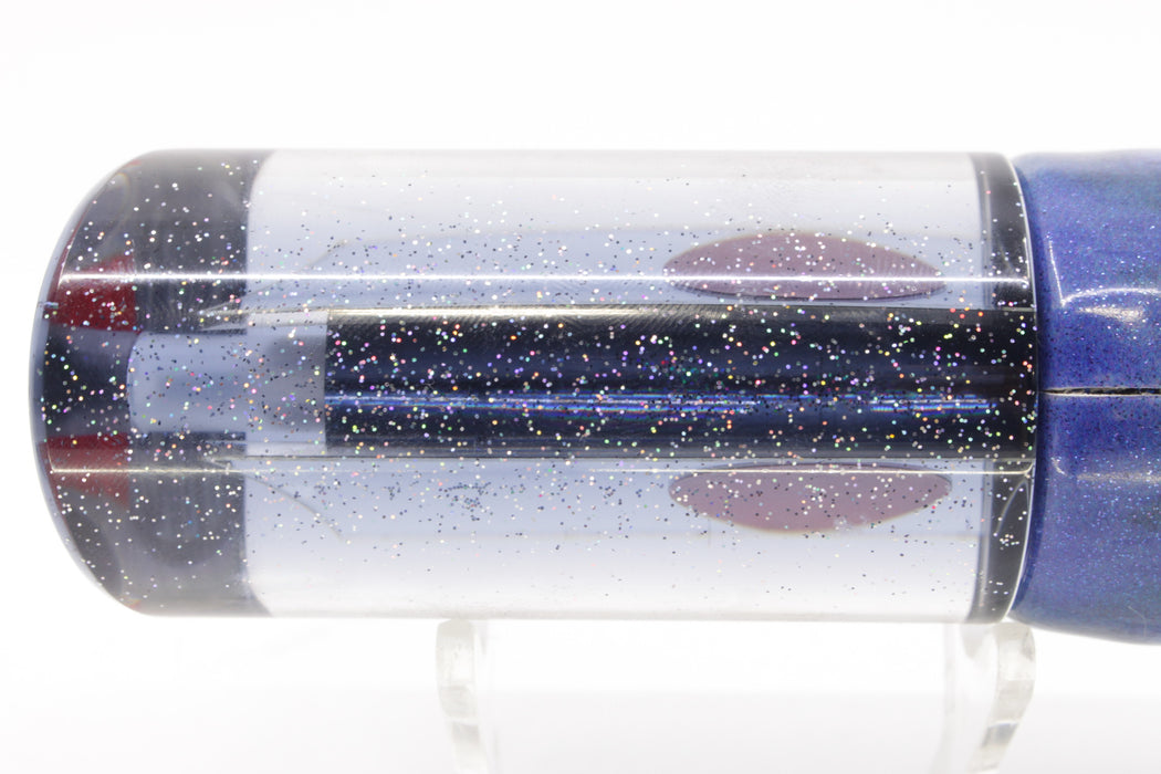 TANTRUM Lures Mirrored Black Back Red Eyes Large Tube 12" 7.7oz Fire Tailz Vinyl