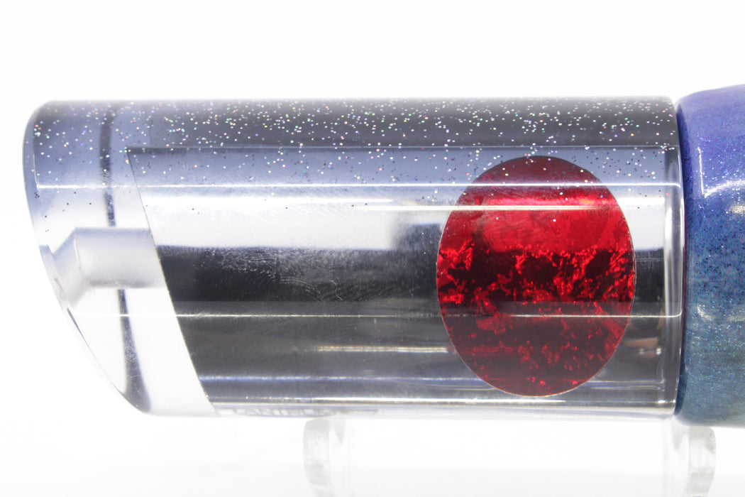 TANTRUM Lures Mirrored Black Back Red Eyes Large Tube 12" 7.7oz Fire Tailz Vinyl