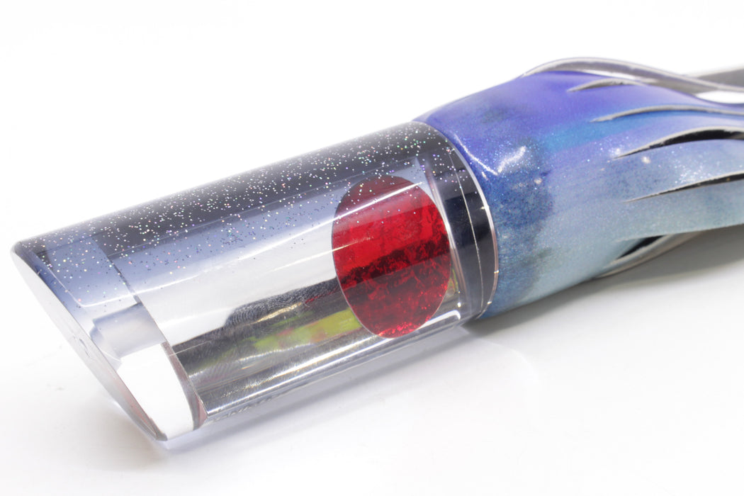 TANTRUM Lures Mirrored Black Back Red Eyes Large Tube 12" 7.7oz Fire Tailz Vinyl