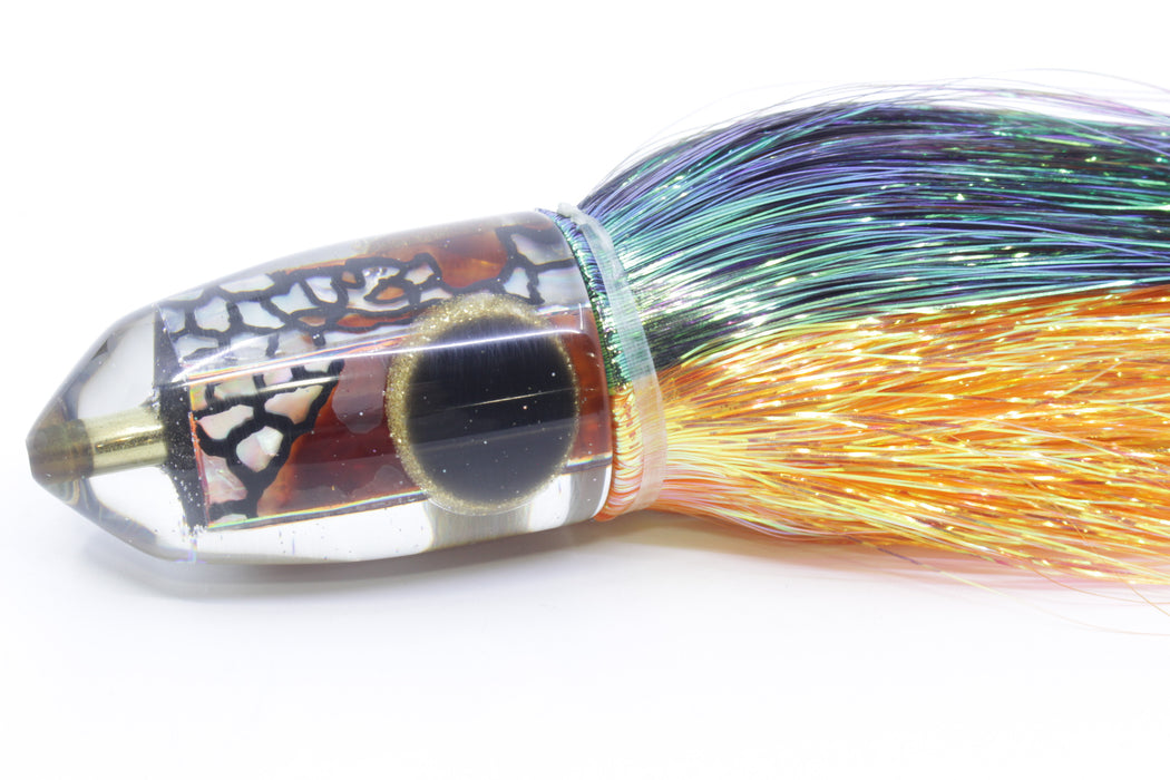 Ganku Lures "Cone Shell" Bumbucha Bullet 9"+ 7oz Flashabou Black-Orange/White