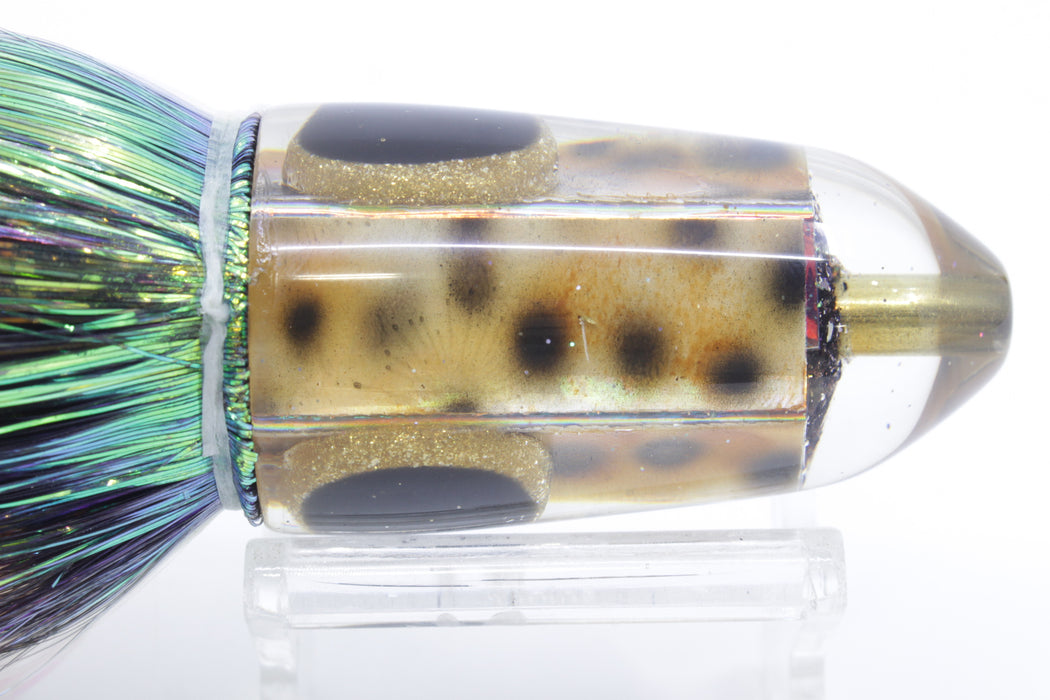 Ganku Lures "Tiger Cowrie" Bullet 10" 7oz Flashabou Black-White/Orange