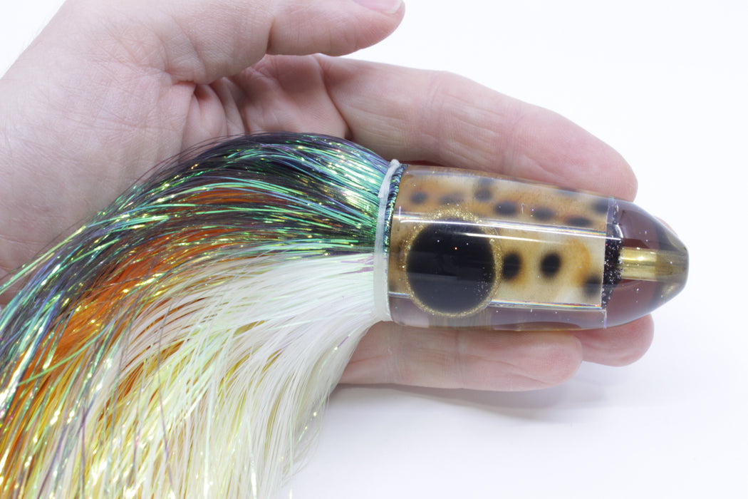 Ganku Lures "Tiger Cowrie" Bullet 10" 7oz Flashabou Black-White/Orange