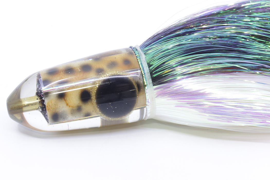 Ganku Lures "Tiger Cowrie" Bullet 10" 7oz Flashabou Black-White/Orange