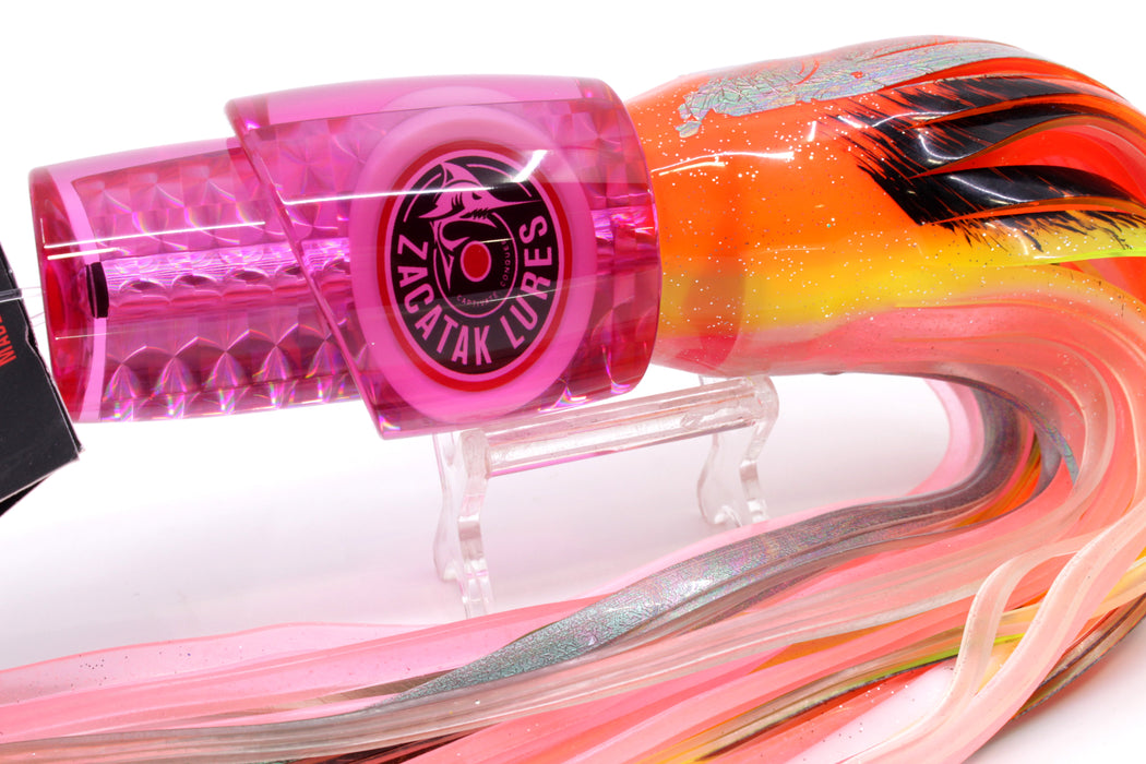 Zacatak Lures Pink Rainbow Scale Large Thunderstruck 12" 8.5oz Skirted Kajiki