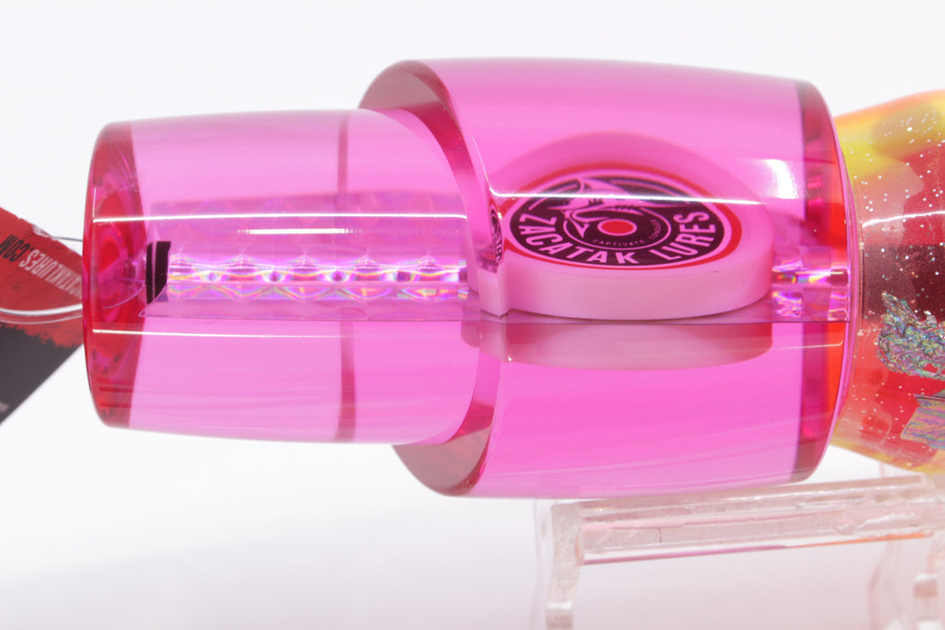 Zacatak Lures Pink Rainbow Scale Large Thunderstruck 12" 8.5oz Skirted Kajiki