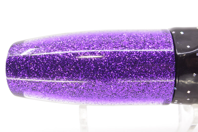 TANTRUM Lures Tahitian MOP Purple Back Medium Plunger 9" 5oz Skirted Black/Purple