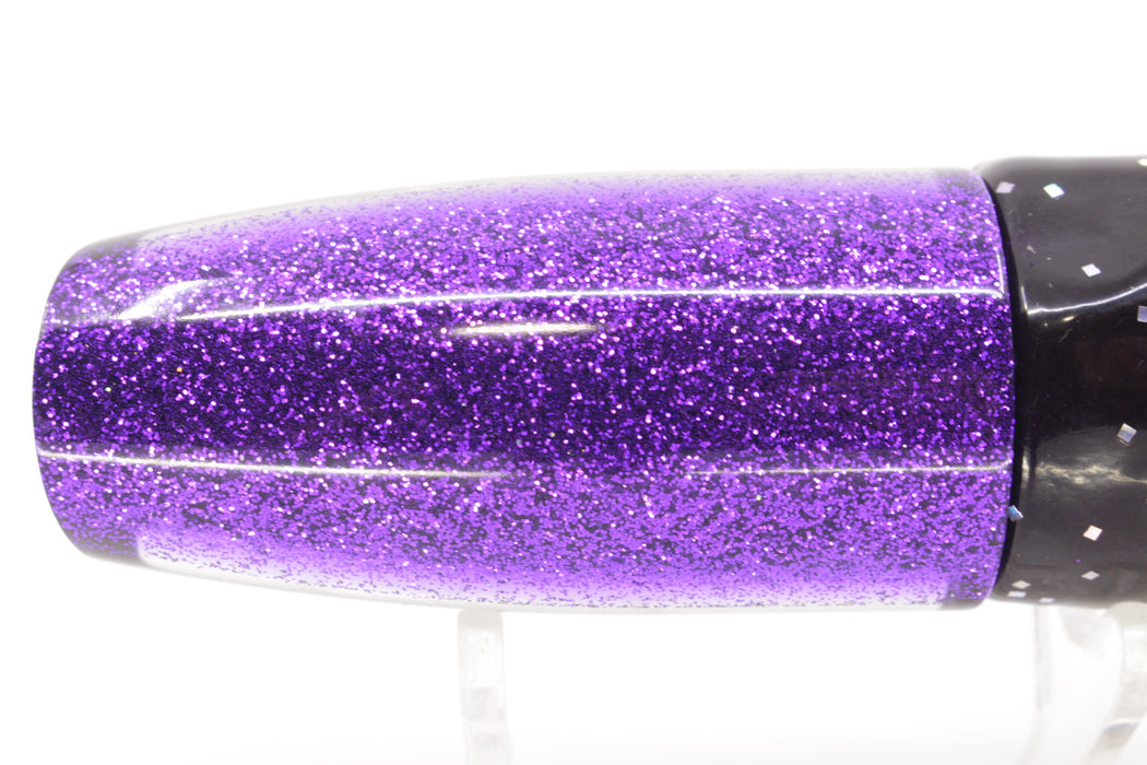 TANTRUM Lures Tahitian MOP Purple Back Medium Plunger 9" 5oz Skirted Black/Purple