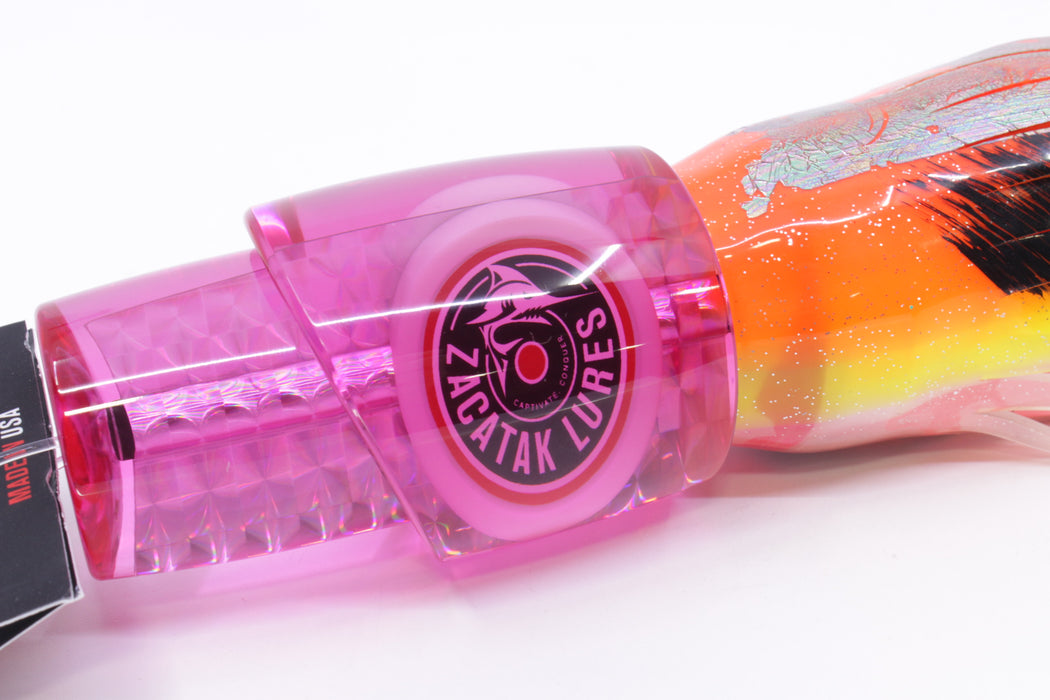 Zacatak Lures Pink Rainbow Scale Large Thunderstruck 12" 8.5oz Skirted Kajiki