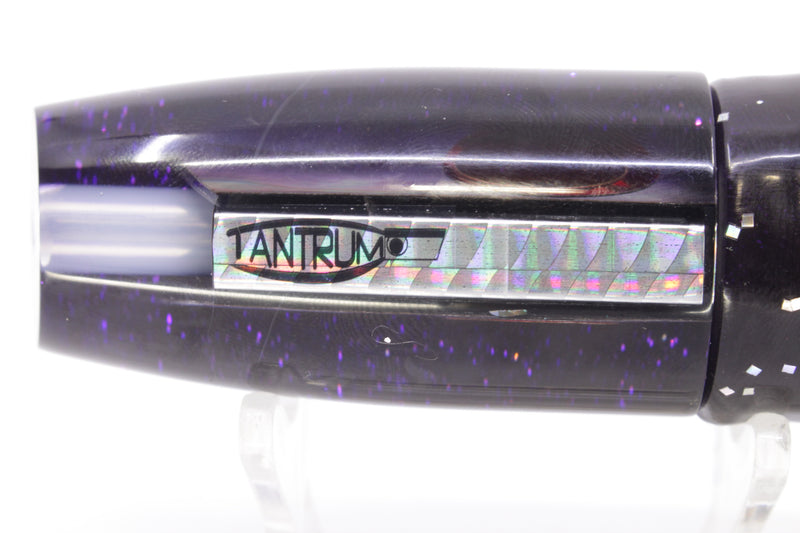 TANTRUM Lures Tahitian MOP Purple Back Medium Plunger 9" 5oz Skirted Black/Purple