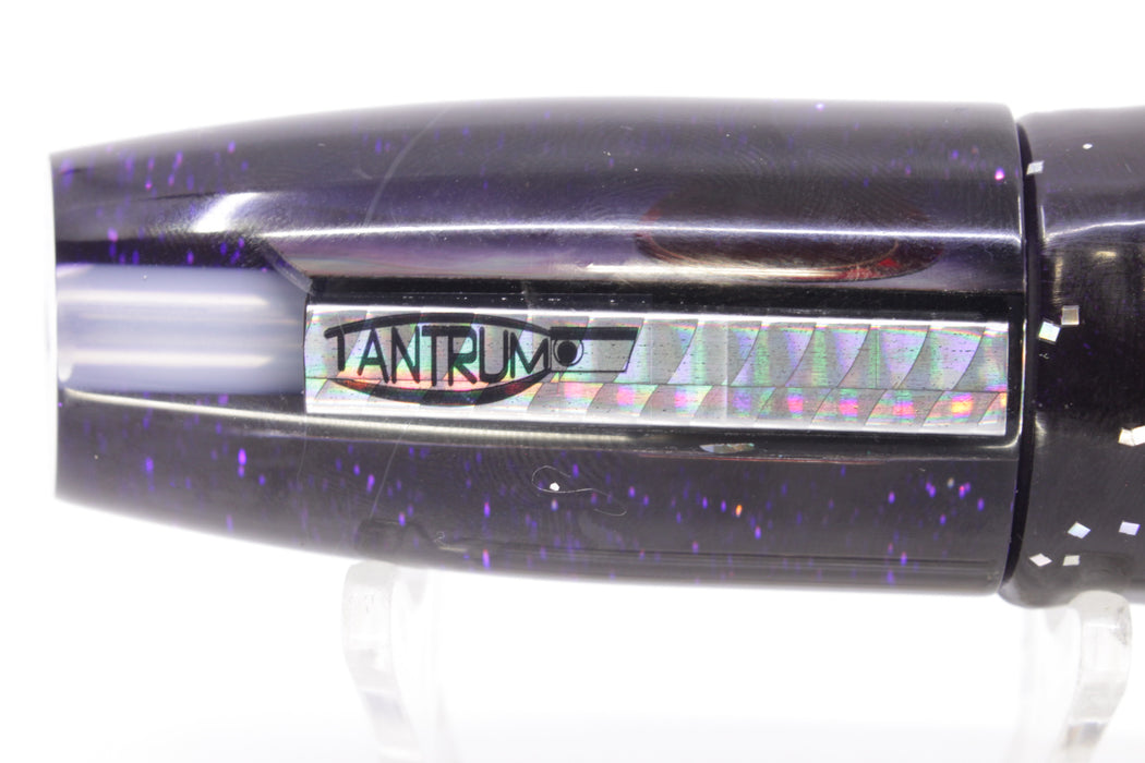 TANTRUM Lures Tahitian MOP Purple Back Medium Plunger 9" 5oz Skirted Black/Purple