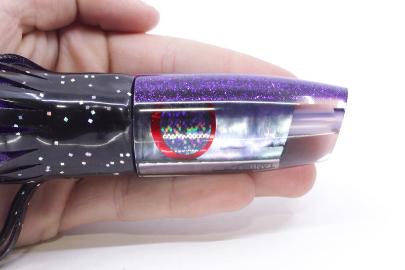 TANTRUM Lures Tahitian MOP Purple Back Medium Plunger 9" 5oz Skirted Black/Purple