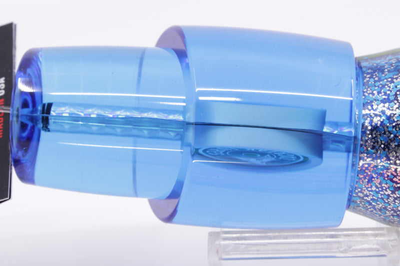 Zacatak Lures Blue Rainbow Scale Large Thunderstruck 12" 8.5oz Skirted Hot Hawaiian