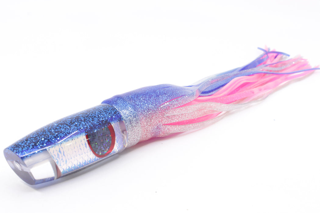 TANTRUM Lures Rainbow Scale Blue Back Medium Plunger 9" 5oz Skirted Blue-Silver/Pink