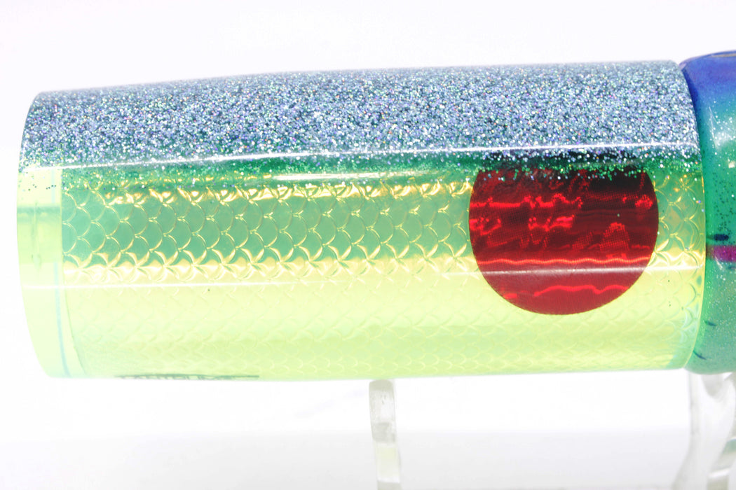 TANTRUM Lures Chartreuse Rainbow Scale Large AMN 12" 7.5oz Fire Tailz Vinyl