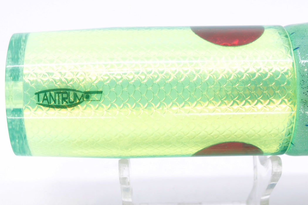 TANTRUM Lures Chartreuse Rainbow Scale Large AMN 12" 7.5oz Fire Tailz Vinyl