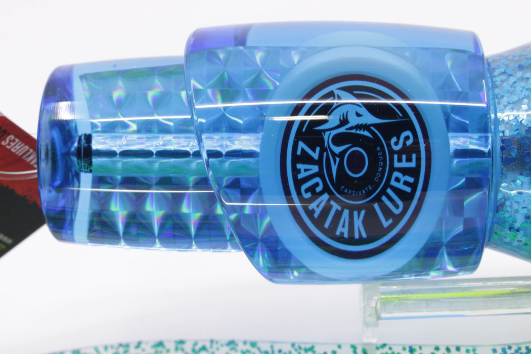 Zacatak Lures Blue Rainbow Scale Large Thunderstruck 12" 8.5oz Skirted Electric Dorado