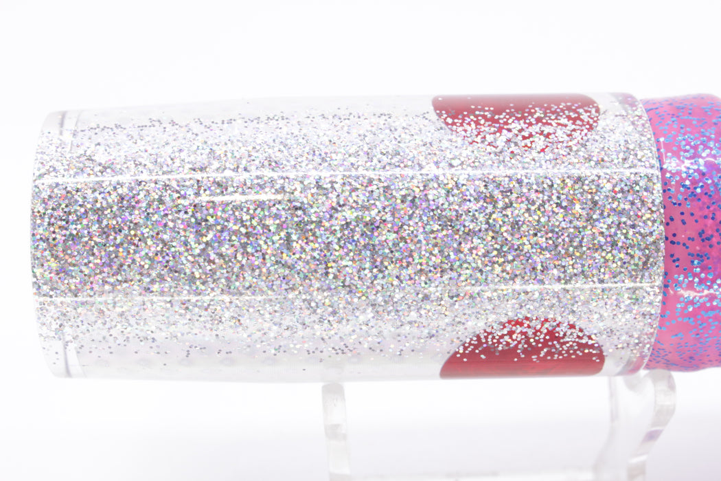 TANTRUM Lures Silver Rainbow Scale Silver Back Large AMN 12" 7.5oz Skirted Pink/Blue