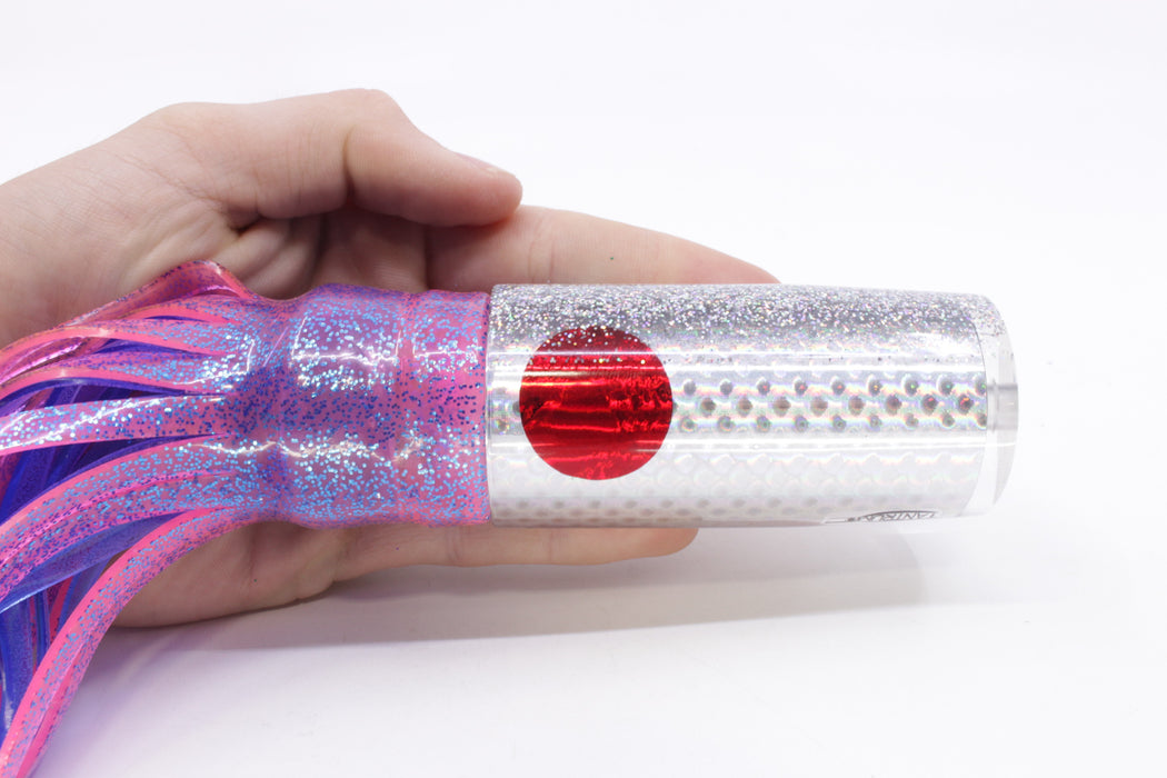 TANTRUM Lures Silver Rainbow Scale Silver Back Large AMN 12" 7.5oz Skirted Pink/Blue