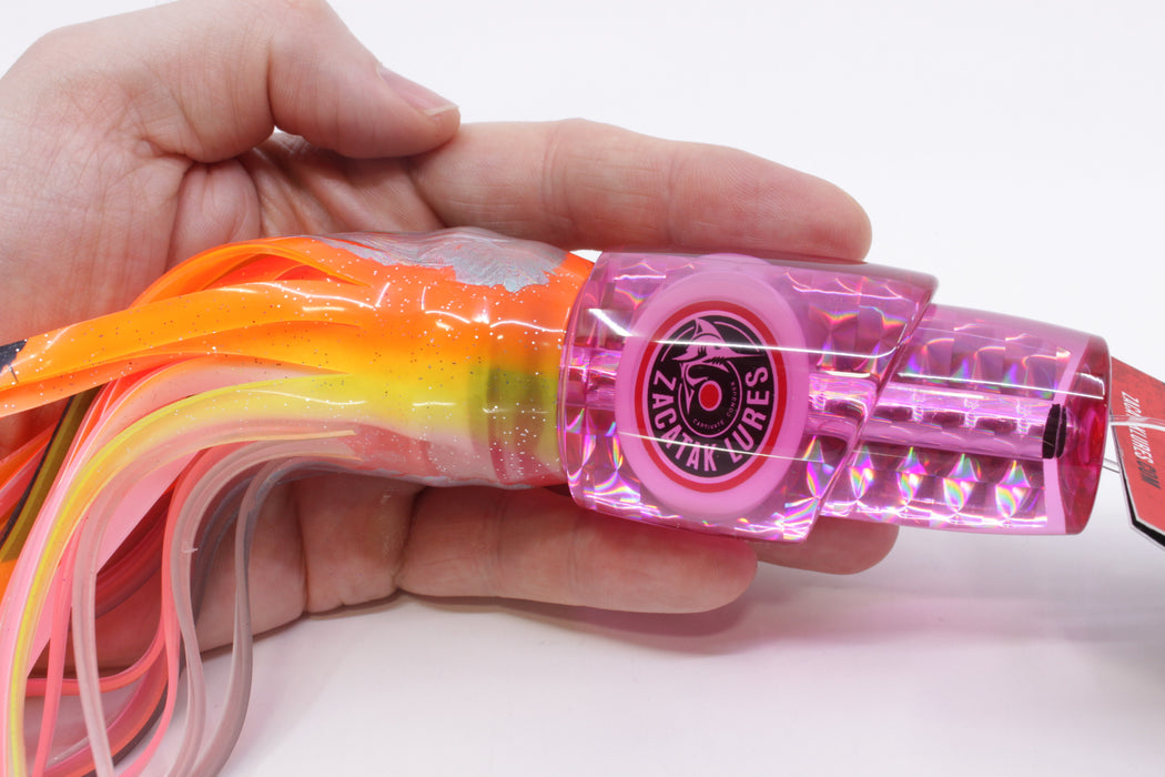 Zacatak Lures Pink Rainbow Scale Medium Thunderstruck 9" 5.7oz Skirted Kajiki