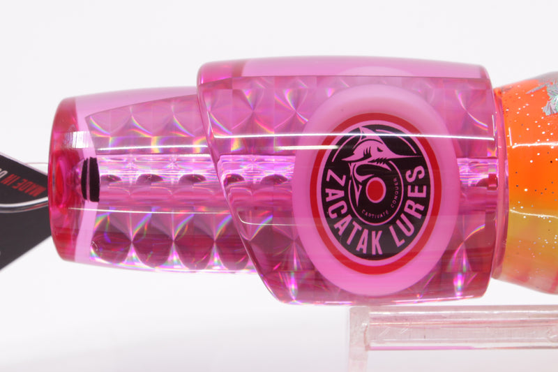 Zacatak Lures Pink Rainbow Scale Medium Thunderstruck 9" 5.7oz Skirted Kajiki