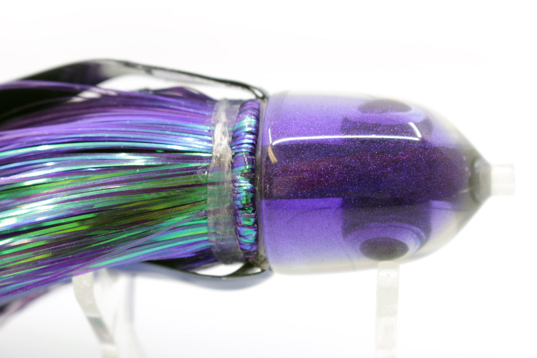 LS Lures Silver Rainbow Purple Back Flyer 7" 2.3oz Strobez Flashabou with Wings
