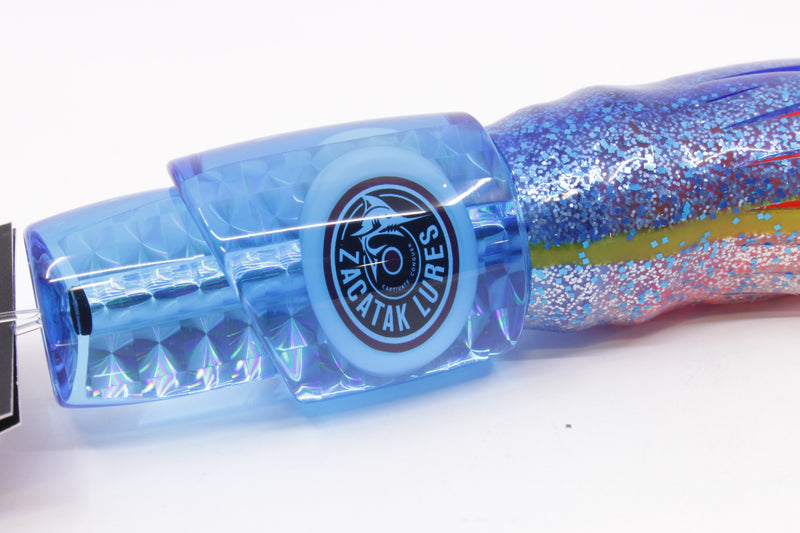 Zacatak Lures Blue Rainbow Scale Medium Thunderstruck 9" 5.7oz Skirted Hot Hawaiian