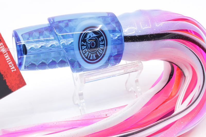 Zacatak Lures Blue Rainbow Scale Medium Thunderstruck 9" 5.7oz Skirted Lilac Lumo