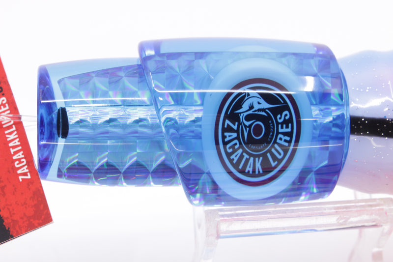 Zacatak Lures Blue Rainbow Scale Medium Thunderstruck 9" 5.7oz Skirted Lilac Lumo