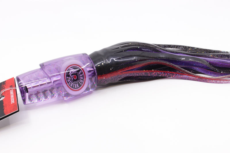 Zacatak Lures Purple Rainbow Scale Medium Thunderstruck 9" 5.7oz Skirted Purple Haze