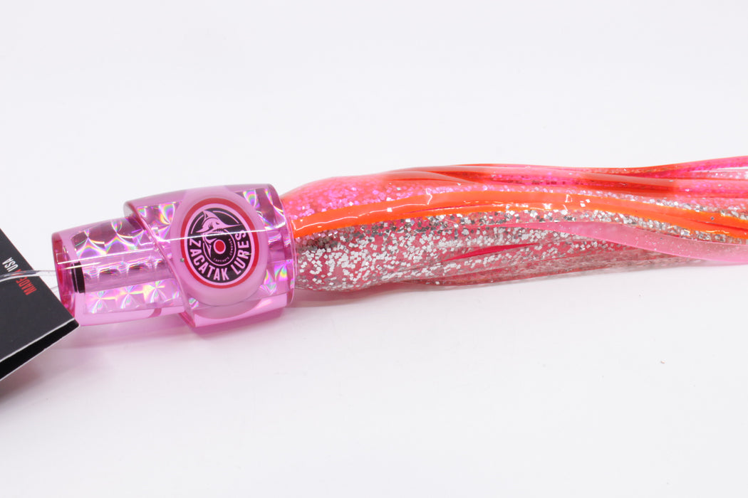 Zacatak Lures Pink Rainbow Scale Small Thunderstruck 7" 2.8oz Skirted Pinky