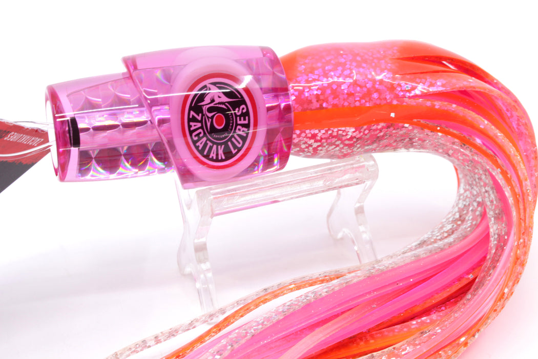 Zacatak Lures Pink Rainbow Scale Small Thunderstruck 7" 2.8oz Skirted Pinky