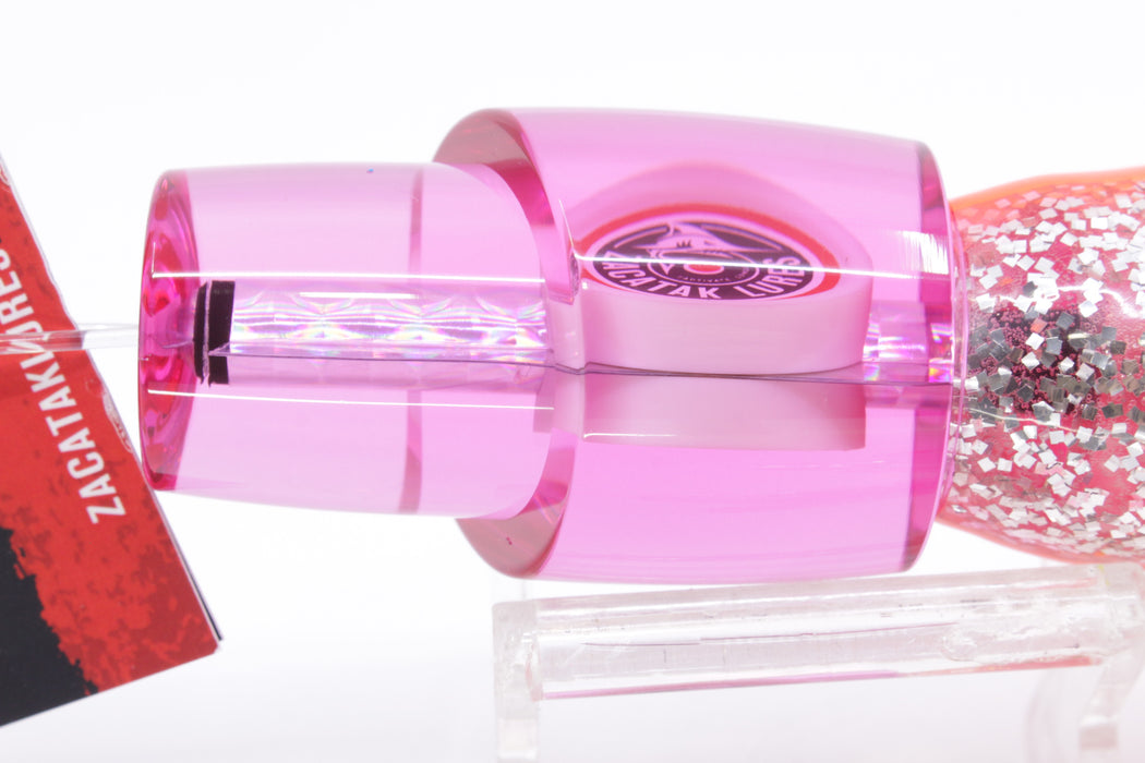 Zacatak Lures Pink Rainbow Scale Small Thunderstruck 7" 2.8oz Skirted Pinky