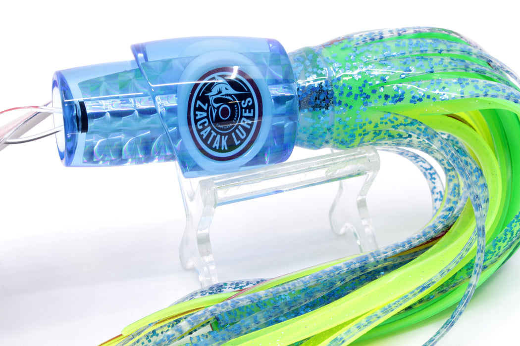 Zacatak Lures Blue Rainbow Scale Small Thunderstruck 7" 2.8oz Skirted Electric Dorado