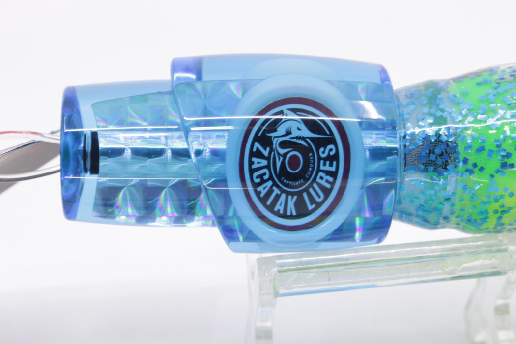 Zacatak Lures Blue Rainbow Scale Small Thunderstruck 7" 2.8oz Skirted Electric Dorado