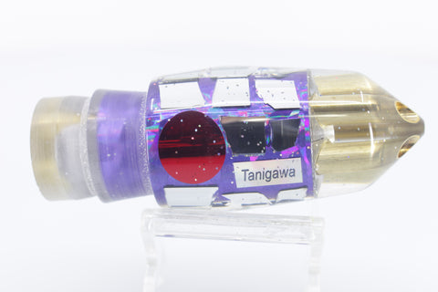 Tanigawa Lures Purple Rainbow Cracked Glass 4-Hole Bullet 9"+ 8oz