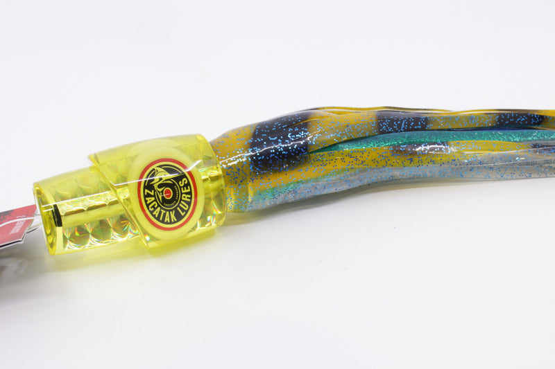 Zacatak Lures Yellow Rainbow Scale Small Thunderstruck 7" 2.8oz Skirted Jack Mack