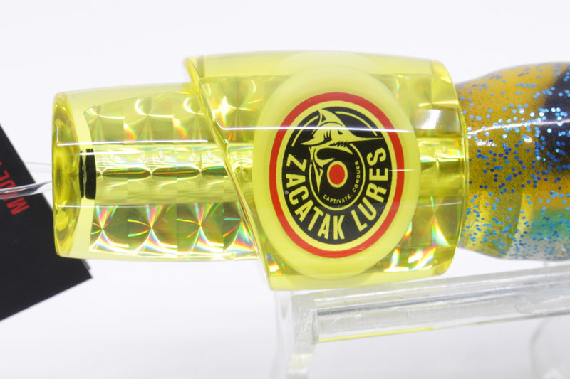 Zacatak Lures Yellow Rainbow Scale Small Thunderstruck 7" 2.8oz Skirted Jack Mack