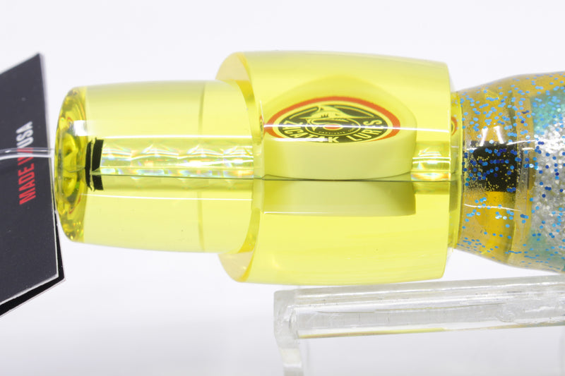 Zacatak Lures Yellow Rainbow Scale Small Thunderstruck 7" 2.8oz Skirted Jack Mack