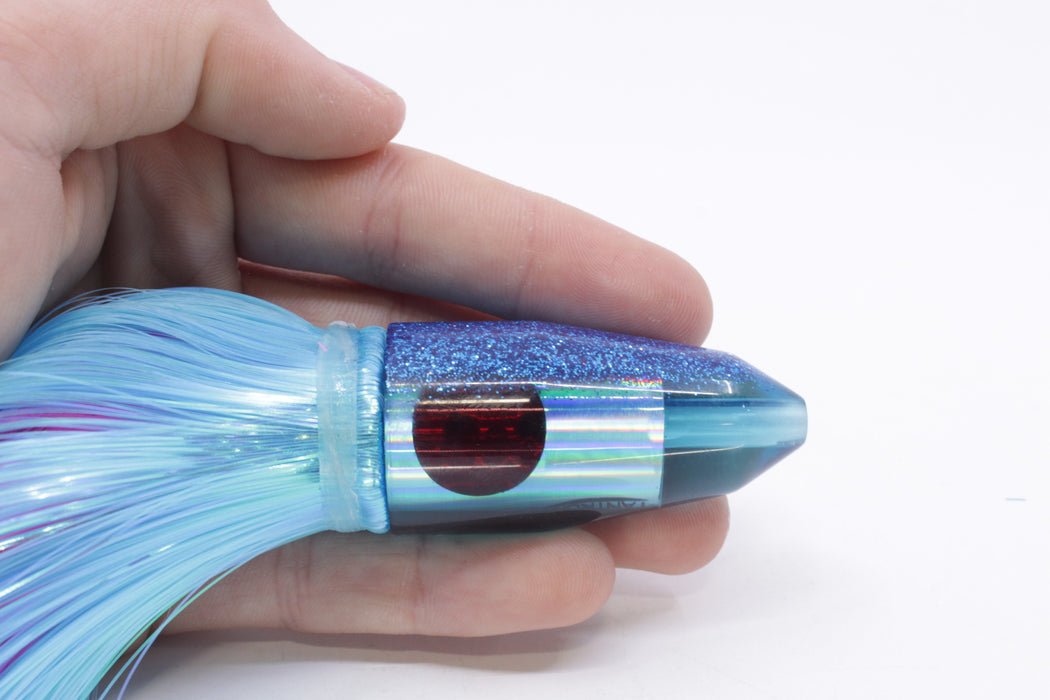 TANTRUM Lures Ice Blue Rainbow Blue Back Small Bullet 7" 4oz Strobez Ice Blue/Pink
