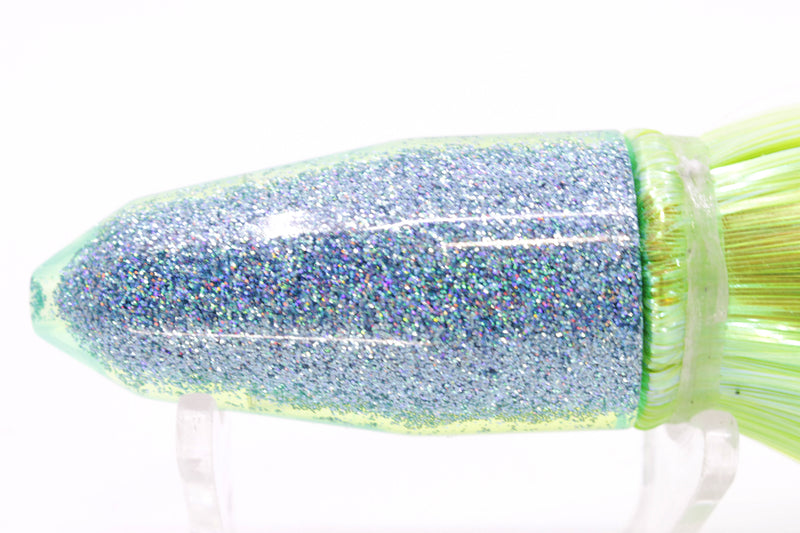 TANTRUM Lures Chartreuse Rainbow Ice Blue Back Small Bullet 7" 4oz Strobez Green