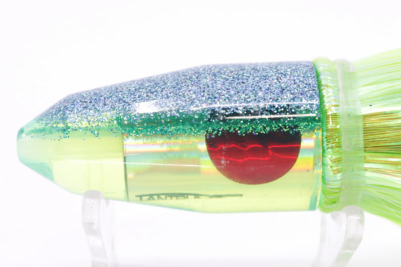 TANTRUM Lures Chartreuse Rainbow Ice Blue Back Small Bullet 7" 4oz Strobez Green