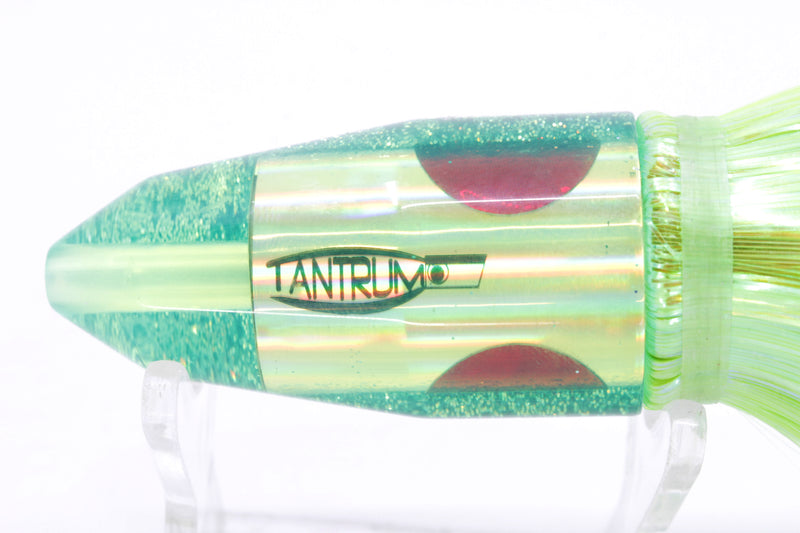 TANTRUM Lures Chartreuse Rainbow Ice Blue Back Small Bullet 7" 4oz Strobez Green