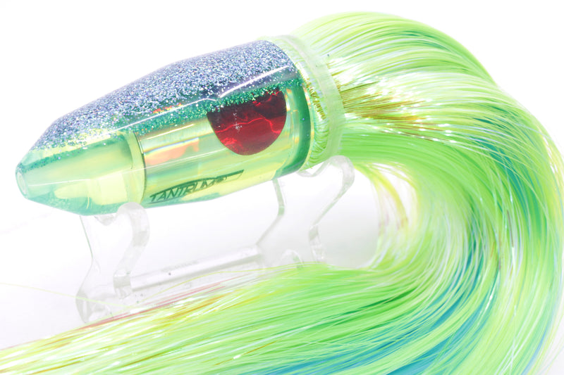 TANTRUM Lures Chartreuse Rainbow Ice Blue Back Small Bullet 7" 4oz Strobez Green