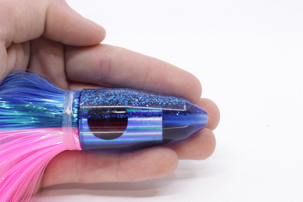 TANTRUM Lures Blue Rainbow Blue Back Small Bullet 7" 4oz Strobez Blue-Pink/White