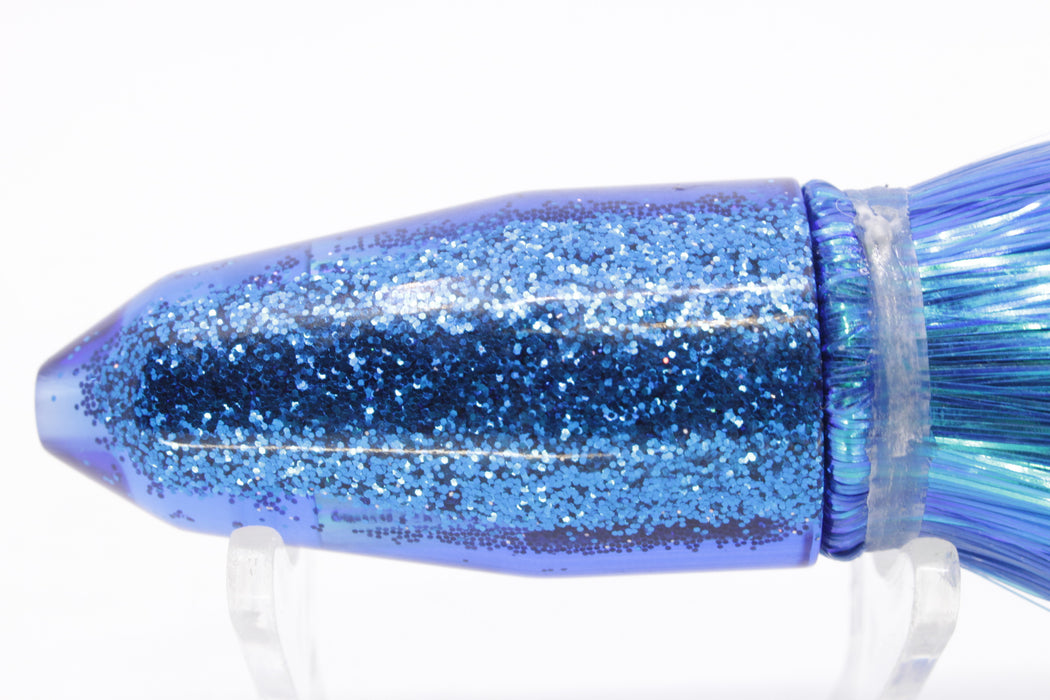 TANTRUM Lures Blue Rainbow Blue Back Small Bullet 7" 4oz Strobez Blue/White