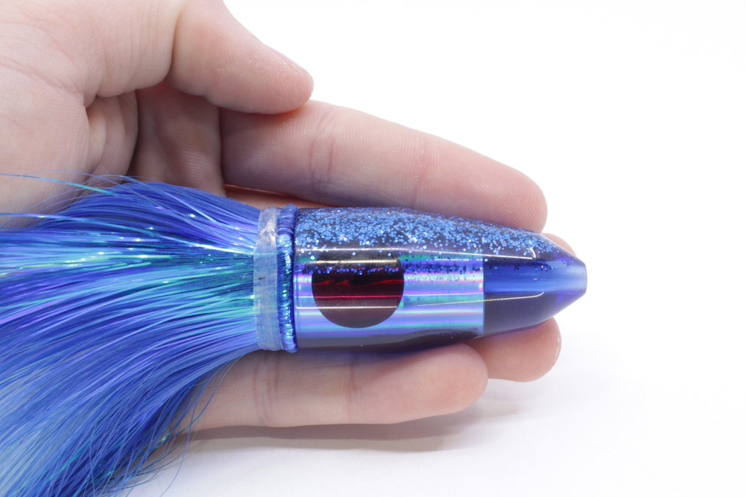 TANTRUM Lures Blue Rainbow Blue Back Small Bullet 7" 4oz Strobez Blue/White