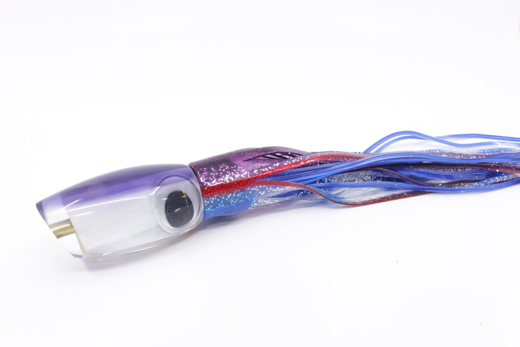 Crampton Baits Real White MOP Purple Back Doll Eyes Apahu 12" 7.8oz Skirted